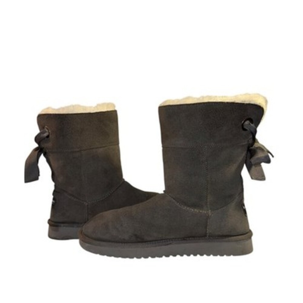 Koolaburra by Ugg‎ Women's Sz 8 Gray Grey Suede Boots Lined Comfort